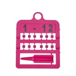 Lot de 12 Bagues fendues marquage laser Rose