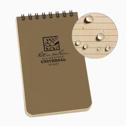 Calepin imperm&eacute;able 8x13 Top Spiral Tan