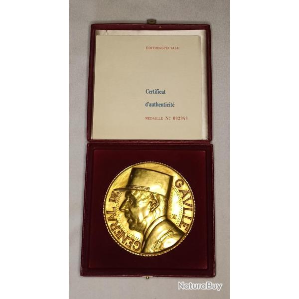 M�daille de table g�n�ral de gaulle 1890/1970