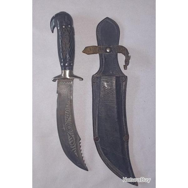 Couteau type KANDJAR souvenir Inde vintage