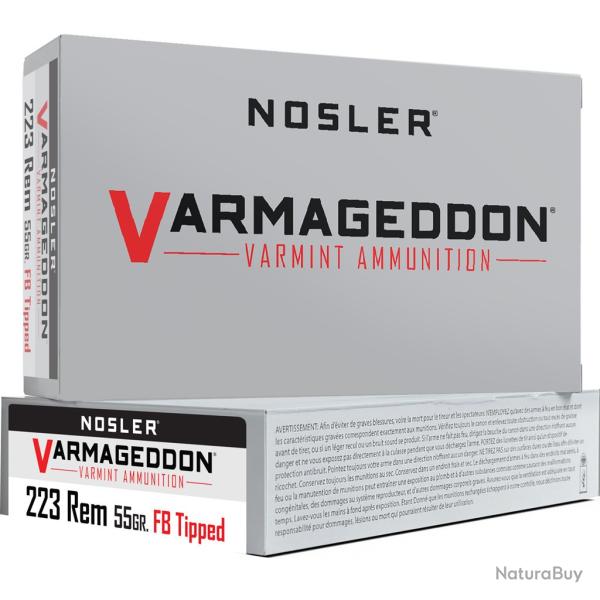 Nosler - 20 Cartouches 223 Rem Varmageddon FBT 55 grains  - NOSB223VG2