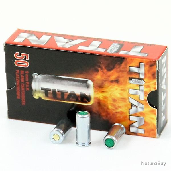 Titan 9 mm PAK � blanc (x50)