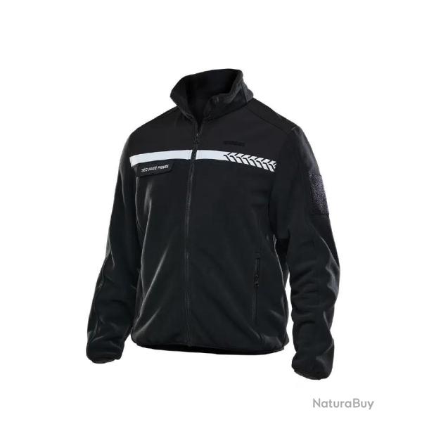 GK PRO VESTE POLAIRE NOIRE S�curit� Priv�e avec bande
