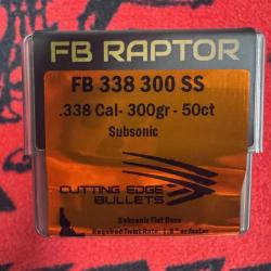 Cutting Edge Bullets FB RAPTOR 338 300 SS (x50)