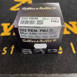 SELLIER & BELLOT .222 REM FMJ 50grs (x100)