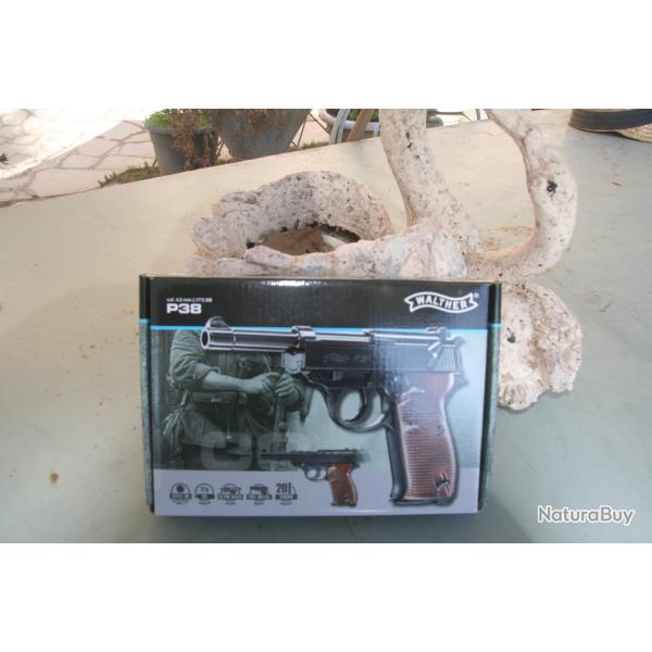pistolet P38 Walther calibre 4,5 c02