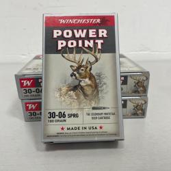 !! Vente Flash !! CARTOUCHES WINCHESTER 30-06 180GR POWER POINT x20 PAR 5 BOITES
