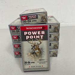 !! Vente Flash !! CARTOUCHES WINCHESTER 30-06 180GR POWER POINT x20 PAR 10 BOITES