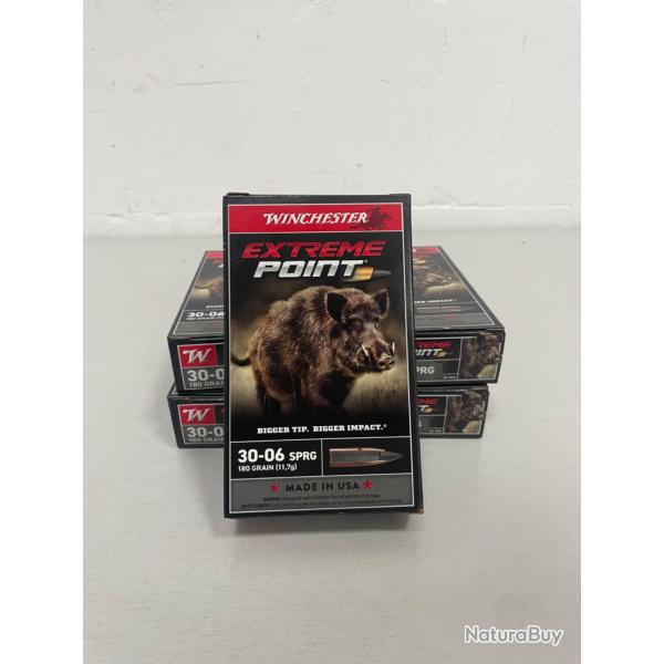 !! Vente Flash !! CARTOUCHES WINCHESTER 30-06 180GR EXTREME POINT x20 PAR 5 BOITES