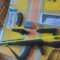 KA17 KRMS AVEC CROSSE FIXE ET REPLIABLE + CAPOT PICATINNY ET 2 CHARGEURS 1 � SANS PRIX DE RESERVE