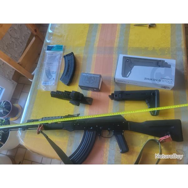 KA17 KRMS AVEC CROSSE FIXE ET REPLIABLE + CAPOT PICATINNY ET 2 CHARGEURS 1 � SANS PRIX DE RESERVE