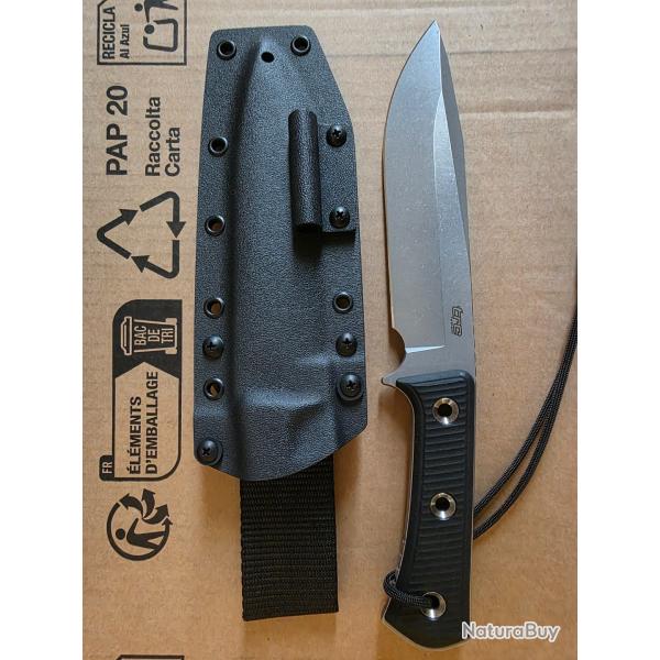 Couteau TRC Knives Apocalypse - Elmax - Finition satin�e - Manche Micarta noir