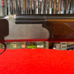 FUSIL SUPERPOS&Eacute; : FAUSTI, CAL : 12/70, ETAT NEUF, EXTRACTEUR, CANONS 71 cm, DOUBLE D&Eacute;TENTES