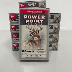 !! Vente Flash !! CARTOUCHE WINCHESTER 300WM 180GR POWER POINT x20 PAR 10 BOITES