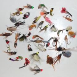 LOT DE 40 NYMPHES CASQUEES TUNGSTENE SUR HAMECONS 14 - 16 - 18