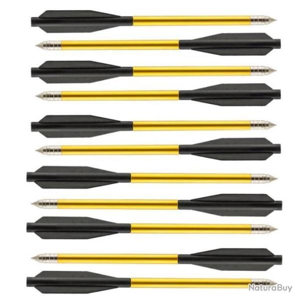 12 Traits Aluminium 6.5" 16.5 cm pour Arbal�te Shoot Again CF115/101 et Man Kung MK-80 / MK-TCS