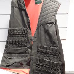 Gilet de chasse Percussion reversible camo et orange taille 46