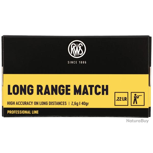500 RWS .22LR LONG RANGE MATCH 2.6G 40GR