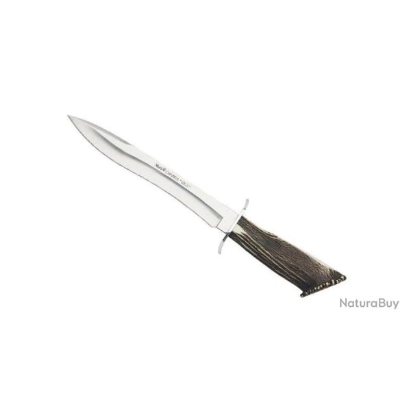 DAGUE MUELA CHEVREUIL 22CM INOX MANCHE EN BOIS DE CERF