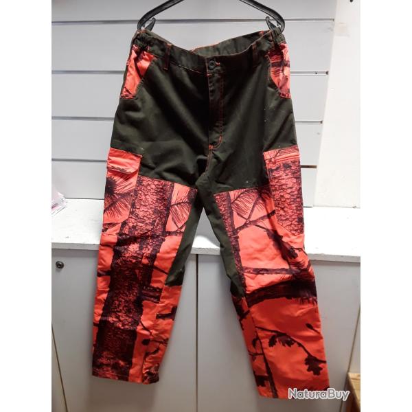 Pantalon de chasse orange / camo blaze taille  44