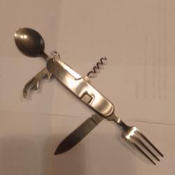 Couteau suisse camping s&eacute;paration en deux parties 6 fonctions comme neuf