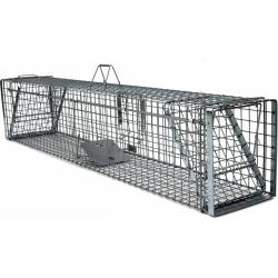 Cage-pi&egrave;ge Hardy 3 ressorts trappe 60&deg; 2 entr&eacute;es 150x34x34cm
