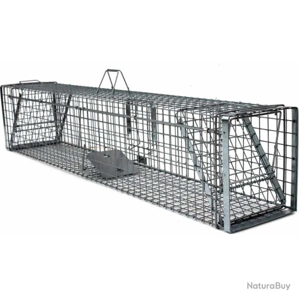 Cage-pi�ge Hardy 3 ressorts trappe 60� 2 entr�es 150x34x34cm