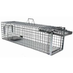 Cage-pi&egrave;ge Hardy 3 ressorts trappe 60&deg; 102x34x34cm