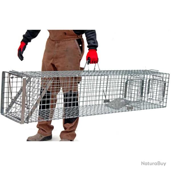 Cage-pi�ge Hardy 3 ressorts trappe 60� 140x34x42cm