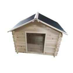 Niche en bois chalet madrier - 116x87x90cm en &eacute;pic&eacute;a