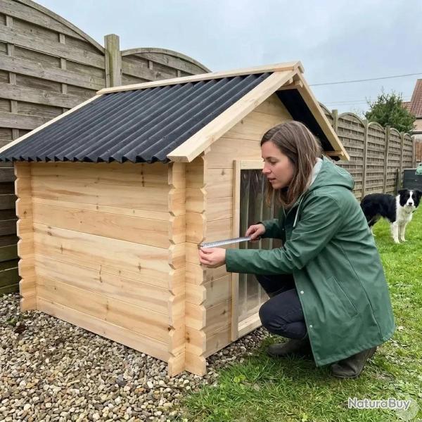 Niche en bois d'�pic�a chalet madrier - Taille L - Toit PVC