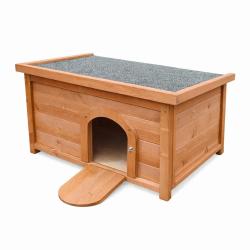 Clapier en bois d'&eacute;pic&eacute;a pour lapin - 60x40x40 cm - Naturel