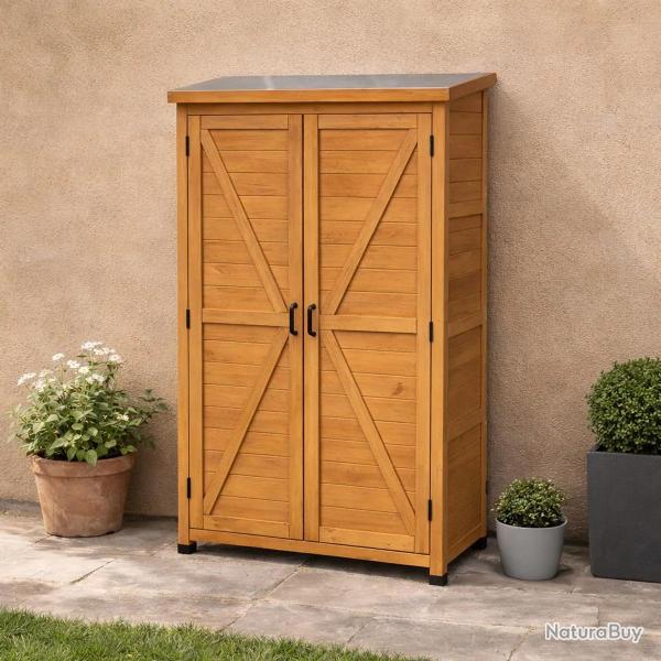 Abri de jardin Sambre en bois Hauteur 174 cm - 2 portes 0,44m�