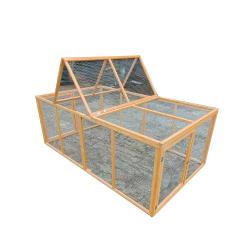 Enclos en bois 2 portes lat&eacute;rales 200 x 115 x 75 cm