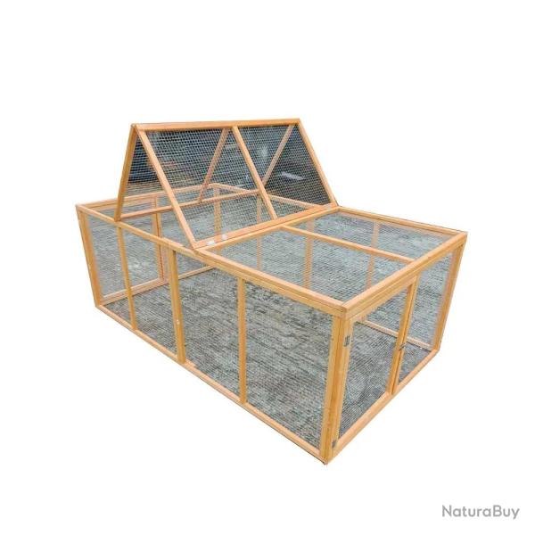 Enclos en bois 2 portes lat�rales 200 x 115 x 75 cm