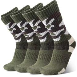 ENCHERE 1 EURO / Lot de 4 Paires de Chaussette en Laine Camouflage
