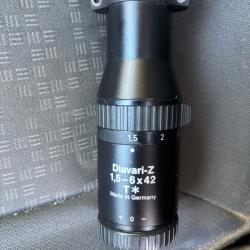 Lunette zeiss diavari 1,5-6x42 + montage blaser
