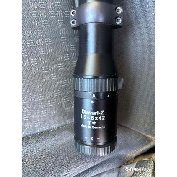 Lunette zeiss diavari 1,5-6x42 + montage blaser