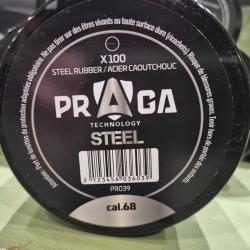 BILLES EN CAOUTCHOUC ACIER CAL 68