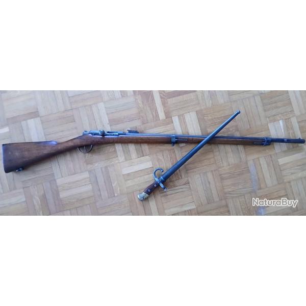 Ensemble fusil scolaire type Gras 1874 et sa ba�onnette.