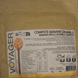 compote banane crumble lyophilis&eacute;