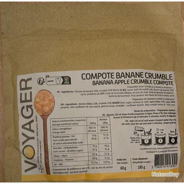 compote banane crumble lyophilis�