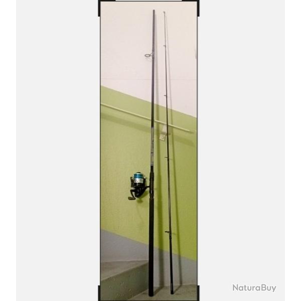 Ensemble Mitchell lourd pour p�che en mer ou de grands carnassiers ou carpes. Canne Mod�le Marineo