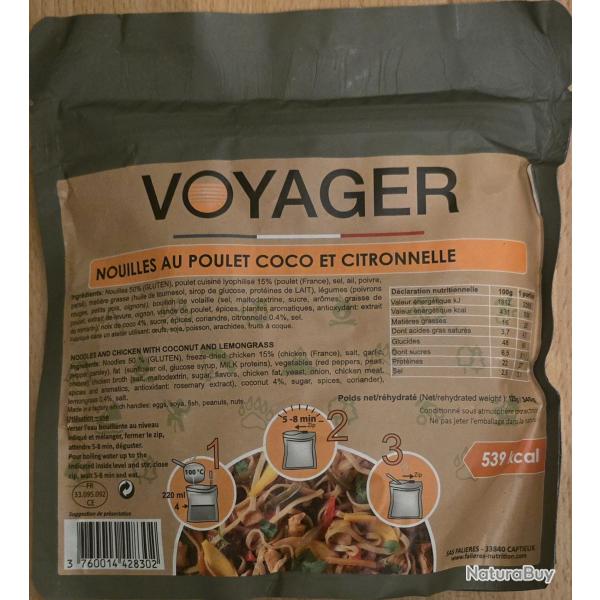 Plat lyophilis� nouilles au poulet coco et citronnelle