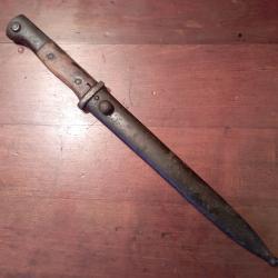 Rare ba&iuml;onnette 84/98 WW1 1918W Mont&eacute;e avec un fourreau 71/84  1888 (Siam)