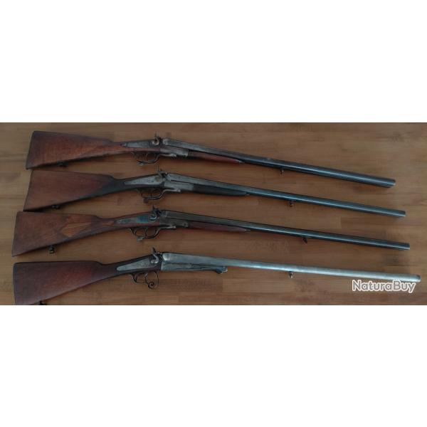 Lot 4 Fusils Poudre vive calibre 16/65 (livraison offerte)