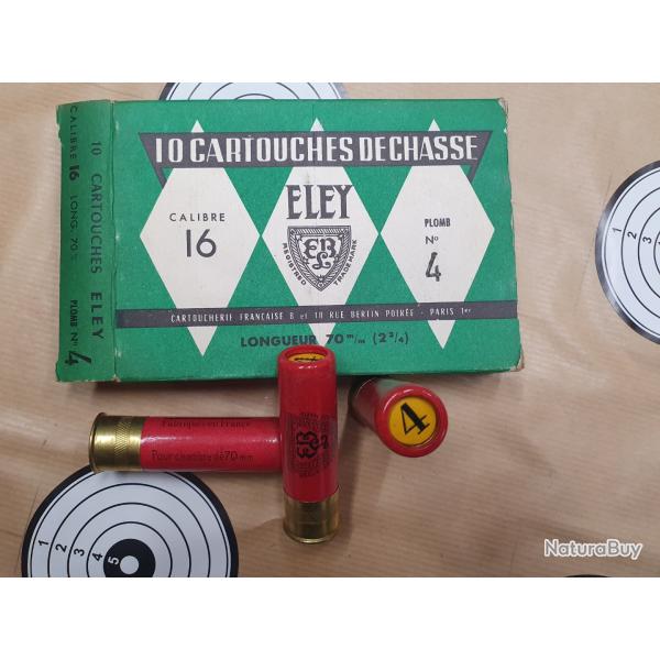 cartouches ELEY calibre 16/70 pour tir ou collection