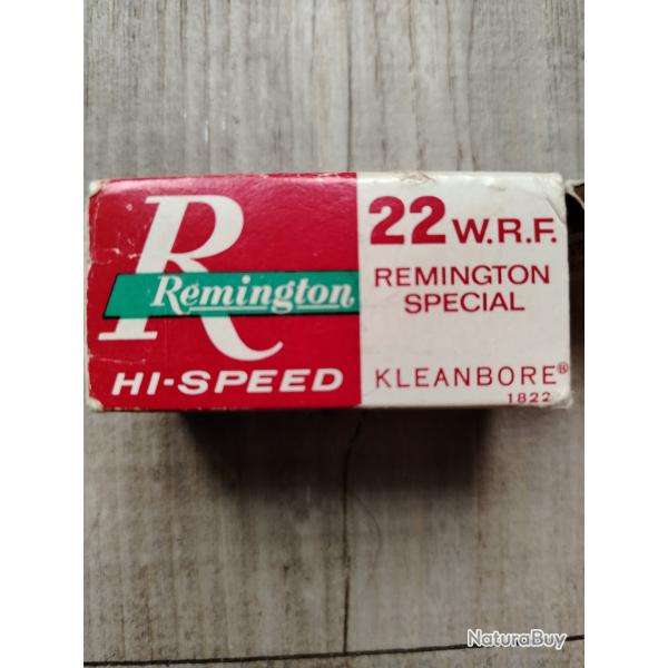 RARE  Remington Hi-Speed Kleanbore .22 Fusil Long WRF - Bo�te de 12
