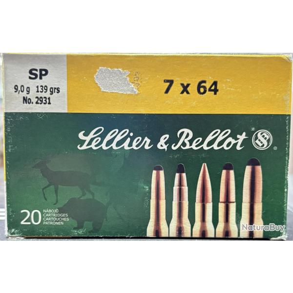Cartouches Sellier & Bellot calibre 7x64 SP 9g 139grs x20