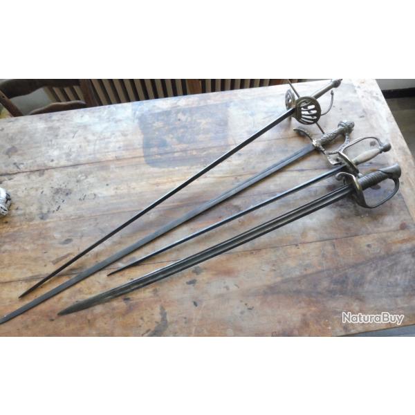 3 �p�es 1 sabre sans les fourreaux a identifier